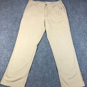 Carhartt Relaxed Fit Work Pants Khaki Canvas Men Size 36x32 Carpenter Utility